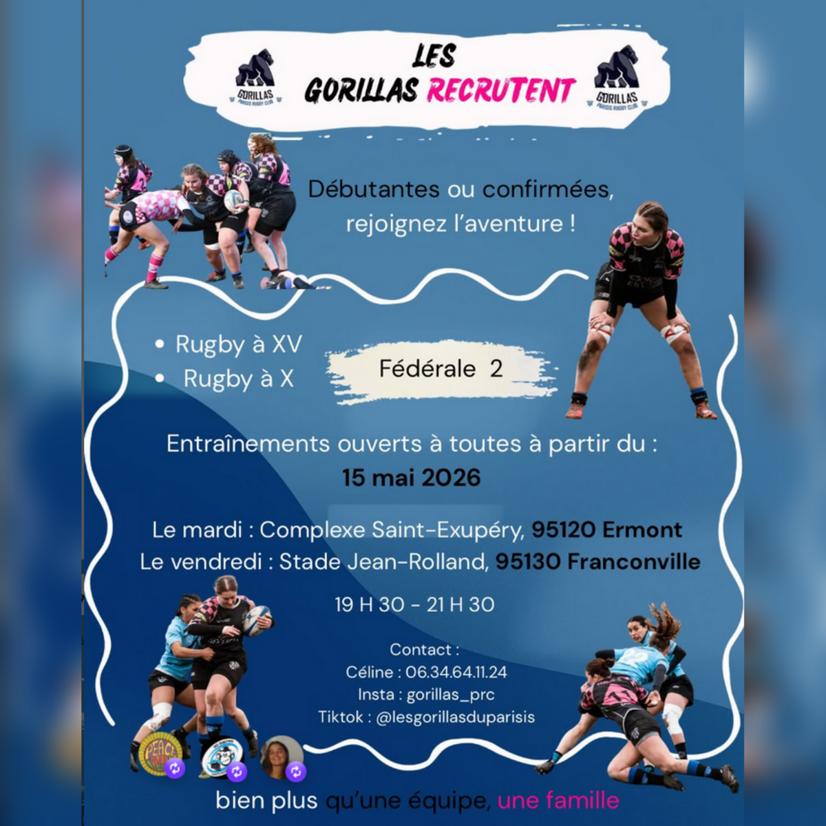 les Gorillas recrutent  La saison prochaine se prépare dès maintenant…