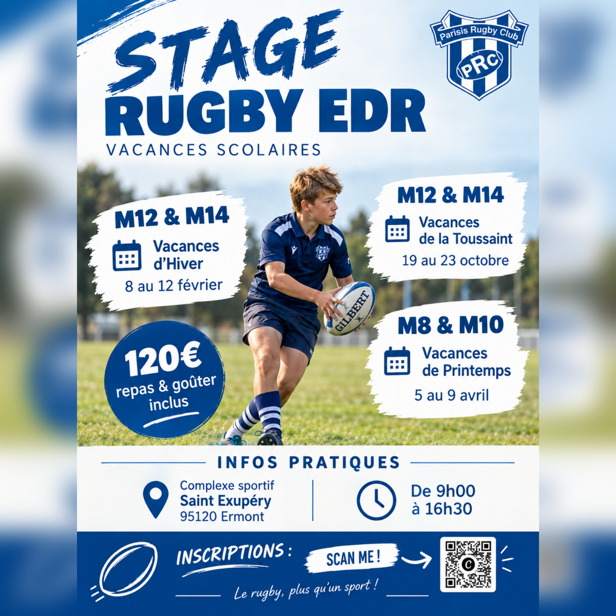 Stage de Vacances – Parisis Rugby Club Saison 2026-2027