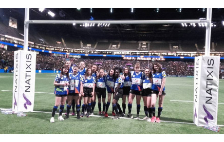 Nos Féminines du Parisis RC  ramasseuses de balles à l' UARENA