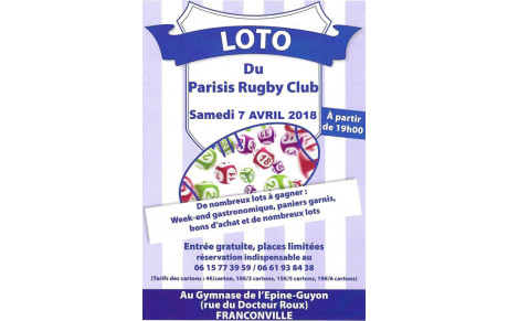 LOTO DU PARISIS RUGBY CLUB