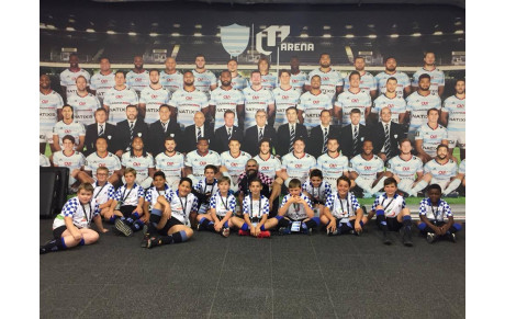 Nos Benjamins en place à U Arena pour le match Racing 92 / Castre