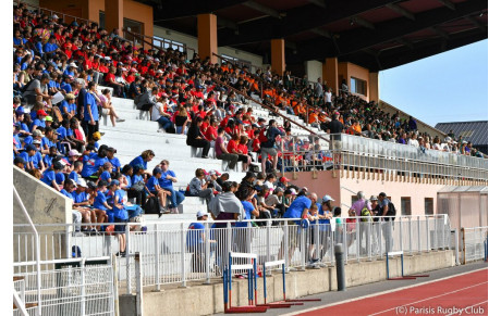 Fête du rugby avec la participation 1300 élèves de CM2 des écoles primaires de Franconville, Beauchamp, Bessancourt, St-Leu-la-Forêt, Taverny et Pierrelaye au Stade Jean Rolland ce vendredi 10 juin 2022 