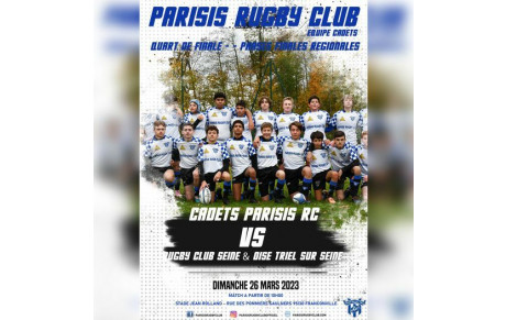 Quart de Finale pour nos Cadets du Parisis RC