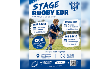 Stage de Vacances – Parisis Rugby Club Saison 2026-2027
